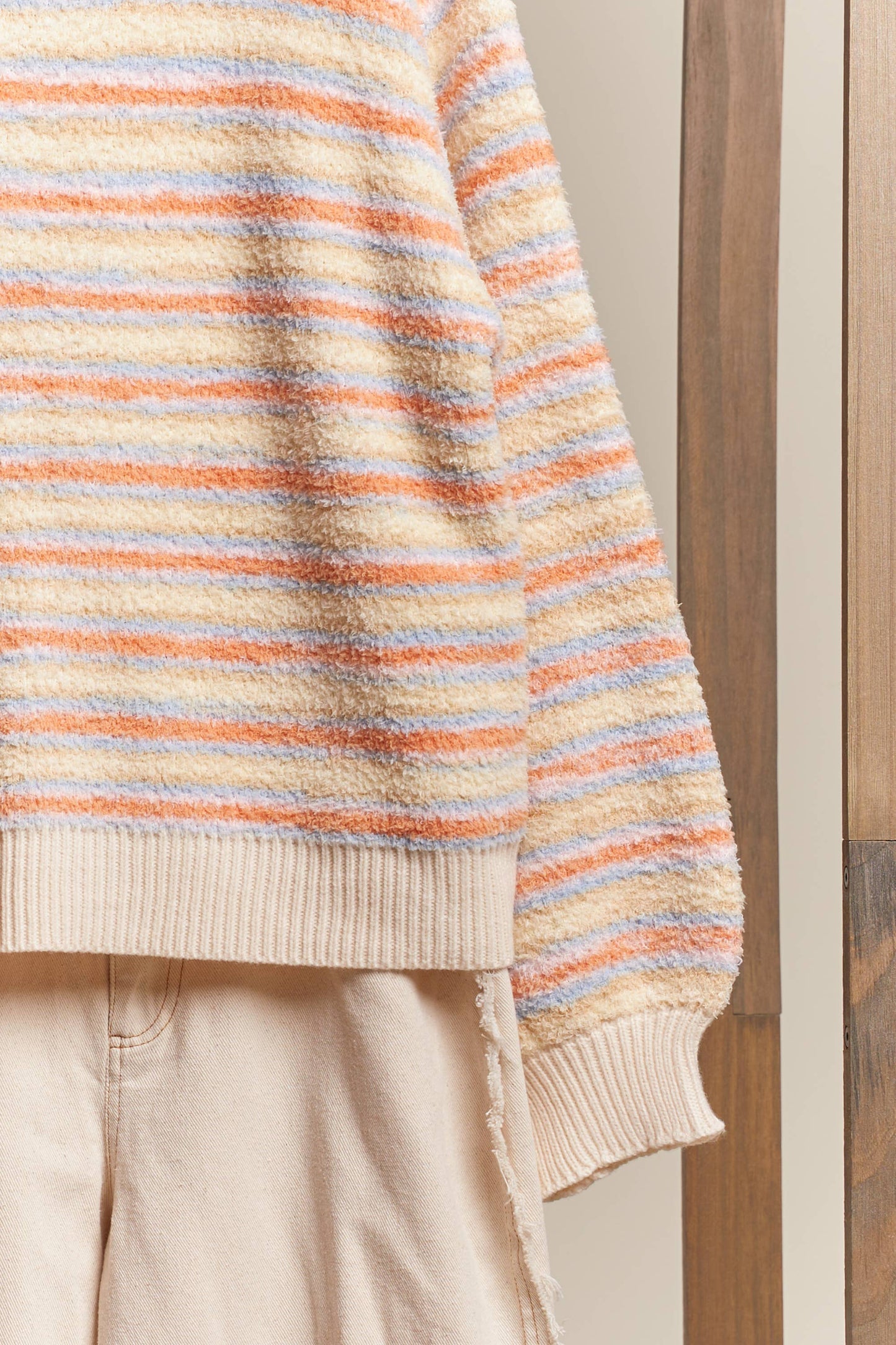 Turtle Neck Multi Striped Sweater