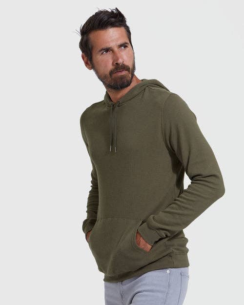 Hoodie | Waffle | Military Green