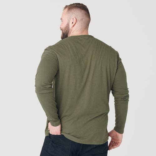 Long Sleeve Henley | Military Green