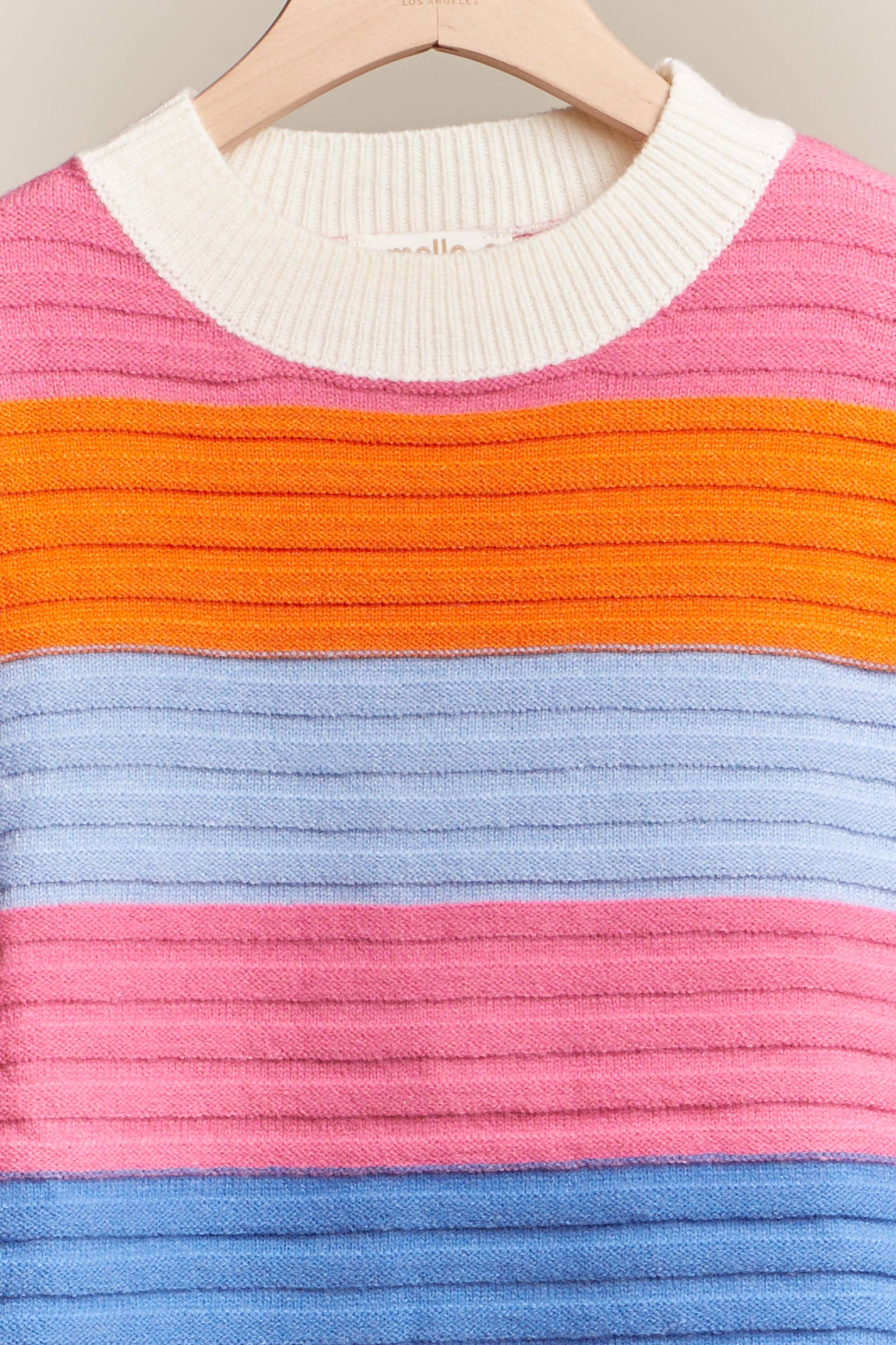 Sleeveless Stripe Knit Sweater Top