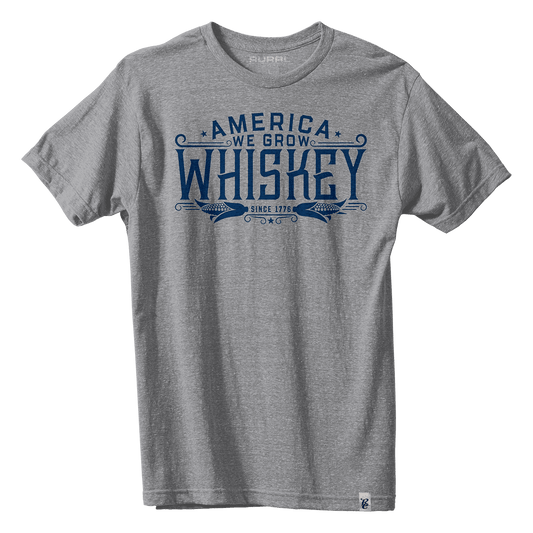 America We Grow Whiskey Tee - Gray