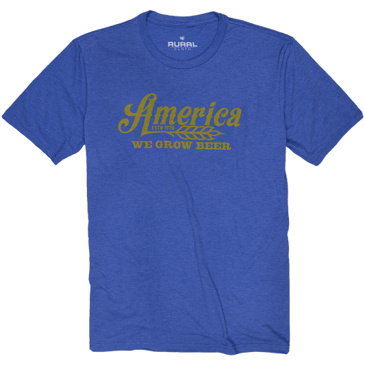 We Grow Beer Tee - Royal